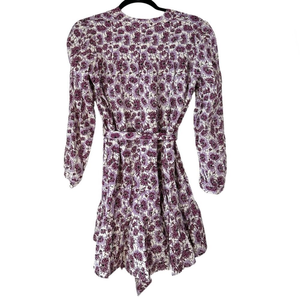 NWT Lusana Cleo Mini Dress Hana Floral Purple XS - Picture 8 of 9
